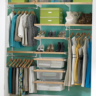 Birch & White Reach-In Closet